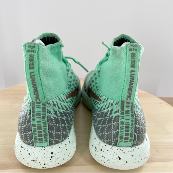 Womens Nike Lunarepic Flyknit Shield Green Glow. Sneakers SZ 6.5 - Picture 10 of 10